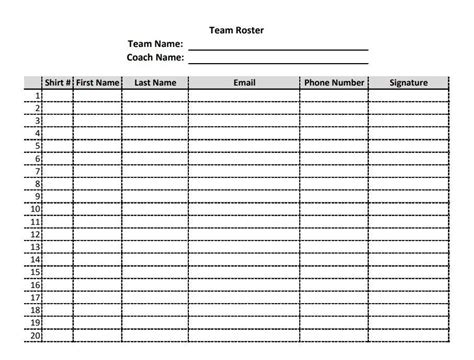 Team Roster .
